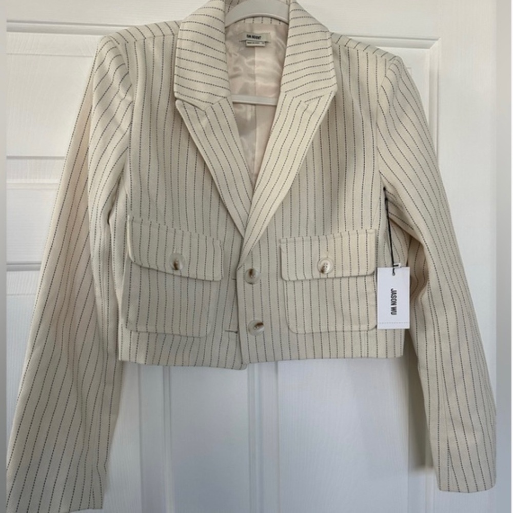 Jason Wu cropped striped blazer